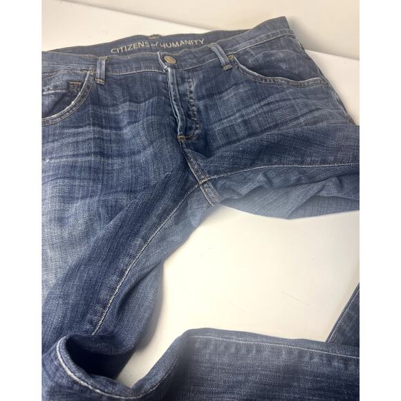 Citizens of Humanity Dylan Relaxed Fit Jeans Medium Wash Distressed Size 27 - Picture 3 of 7